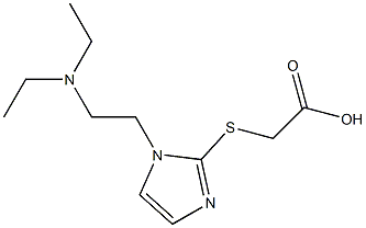 2-({1-[2-(diethylamino)ethyl]-1H-imidazol-2-yl}sulfanyl)acetic acid Struktur