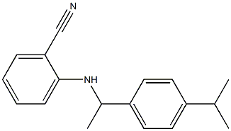 2-({1-[4-(propan-2-yl)phenyl]ethyl}amino)benzonitrile Struktur