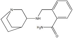 2-({1-azabicyclo[2.2.2]octan-3-ylamino}methyl)benzamide Struktur