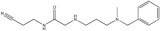 2-({3-[benzyl(methyl)amino]propyl}amino)-N-(2-cyanoethyl)acetamide Struktur