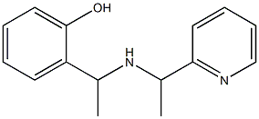 2-(1-{[1-(pyridin-2-yl)ethyl]amino}ethyl)phenol Struktur