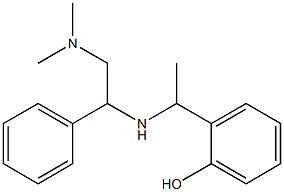 2-(1-{[2-(dimethylamino)-1-phenylethyl]amino}ethyl)phenol Struktur