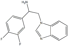 2-(1H-benzimidazol-1-yl)-1-(3,4-difluorophenyl)ethanamine Struktur