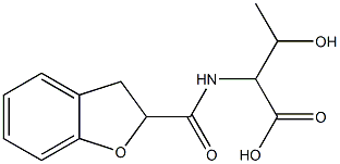 2-(2,3-dihydro-1-benzofuran-2-ylformamido)-3-hydroxybutanoic acid Struktur