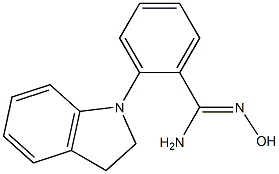 2-(2,3-dihydro-1H-indol-1-yl)-N'-hydroxybenzene-1-carboximidamide Struktur