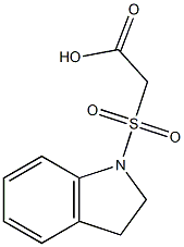 2-(2,3-dihydro-1H-indole-1-sulfonyl)acetic acid Struktur