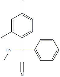 2-(2,4-dimethylphenyl)-2-(methylamino)-2-phenylacetonitrile Struktur