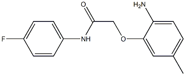 2-(2-amino-5-methylphenoxy)-N-(4-fluorophenyl)acetamide Struktur