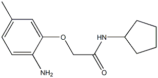 2-(2-amino-5-methylphenoxy)-N-cyclopentylacetamide Struktur