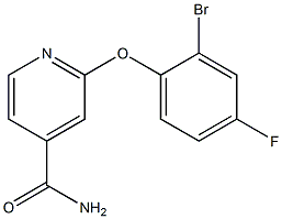 2-(2-bromo-4-fluorophenoxy)isonicotinamide Struktur