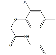 2-(2-bromo-4-methylphenoxy)-N-(prop-2-en-1-yl)propanamide Struktur