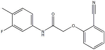 2-(2-cyanophenoxy)-N-(3-fluoro-4-methylphenyl)acetamide Struktur