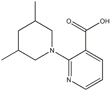 2-(3,5-dimethylpiperidin-1-yl)pyridine-3-carboxylic acid Struktur