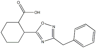 2-(3-benzyl-1,2,4-oxadiazol-5-yl)cyclohexane-1-carboxylic acid Struktur