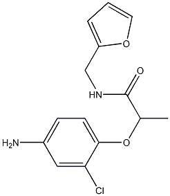 2-(4-amino-2-chlorophenoxy)-N-(furan-2-ylmethyl)propanamide Struktur