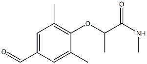 2-(4-formyl-2,6-dimethylphenoxy)-N-methylpropanamide Struktur