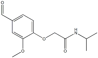 2-(4-formyl-2-methoxyphenoxy)-N-isopropylacetamide Struktur