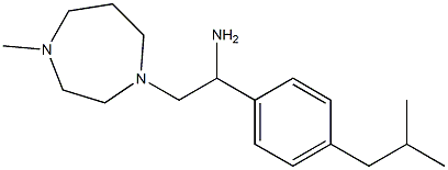 2-(4-methyl-1,4-diazepan-1-yl)-1-[4-(2-methylpropyl)phenyl]ethan-1-amine Struktur