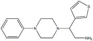 2-(4-phenylpiperazin-1-yl)-2-(thiophen-3-yl)ethan-1-amine Struktur