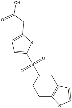 2-(5-{4H,5H,6H,7H-thieno[3,2-c]pyridine-5-sulfonyl}thiophen-2-yl)acetic acid Struktur