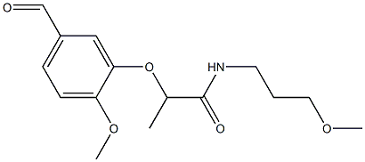 2-(5-formyl-2-methoxyphenoxy)-N-(3-methoxypropyl)propanamide Struktur