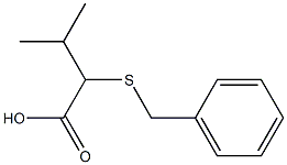 2-(benzylsulfanyl)-3-methylbutanoic acid Struktur