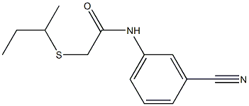 2-(butan-2-ylsulfanyl)-N-(3-cyanophenyl)acetamide Struktur