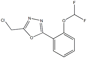 2-(chloromethyl)-5-[2-(difluoromethoxy)phenyl]-1,3,4-oxadiazole Struktur