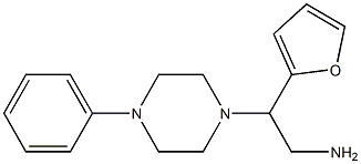 2-(furan-2-yl)-2-(4-phenylpiperazin-1-yl)ethan-1-amine Struktur