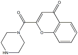 2-(piperazin-1-ylcarbonyl)-4H-chromen-4-one Struktur