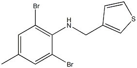 2,6-dibromo-4-methyl-N-(thiophen-3-ylmethyl)aniline Struktur