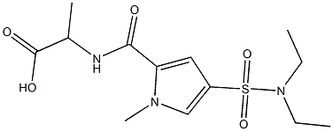 2-[({4-[(diethylamino)sulfonyl]-1-methyl-1H-pyrrol-2-yl}carbonyl)amino]propanoic acid Struktur