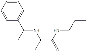 2-[(1-phenylethyl)amino]-N-(prop-2-en-1-yl)propanamide Struktur