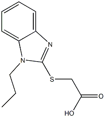 2-[(1-propyl-1H-1,3-benzodiazol-2-yl)sulfanyl]acetic acid Struktur