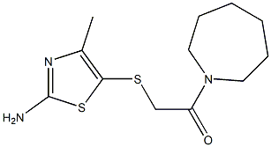 2-[(2-amino-4-methyl-1,3-thiazol-5-yl)sulfanyl]-1-(azepan-1-yl)ethan-1-one Struktur