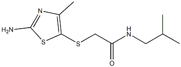 2-[(2-amino-4-methyl-1,3-thiazol-5-yl)thio]-N-isobutylacetamide Struktur