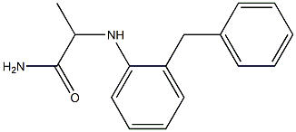 2-[(2-benzylphenyl)amino]propanamide Struktur