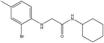 2-[(2-bromo-4-methylphenyl)amino]-N-cyclohexylacetamide Struktur