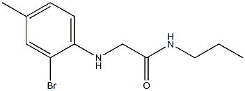 2-[(2-bromo-4-methylphenyl)amino]-N-propylacetamide Struktur