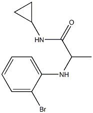 2-[(2-bromophenyl)amino]-N-cyclopropylpropanamide Struktur