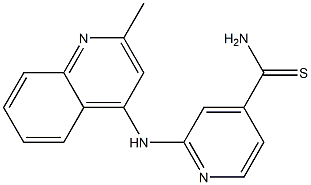 2-[(2-methylquinolin-4-yl)amino]pyridine-4-carbothioamide Struktur