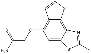 2-[(2-methylthieno[2,3-e][1,3]benzothiazol-5-yl)oxy]ethanethioamide Struktur