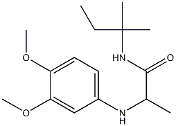 2-[(3,4-dimethoxyphenyl)amino]-N-(2-methylbutan-2-yl)propanamide Struktur