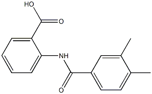 2-[(3,4-dimethylbenzene)(methyl)amido]benzoic acid Struktur