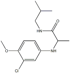 2-[(3-chloro-4-methoxyphenyl)amino]-N-(2-methylpropyl)propanamide Struktur