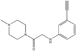 2-[(3-ethynylphenyl)amino]-1-(4-methylpiperazin-1-yl)ethan-1-one Struktur