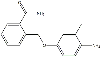 2-[(4-amino-3-methylphenoxy)methyl]benzamide Struktur