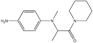 2-[(4-aminophenyl)(methyl)amino]-1-(piperidin-1-yl)propan-1-one Struktur