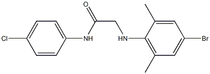 2-[(4-bromo-2,6-dimethylphenyl)amino]-N-(4-chlorophenyl)acetamide Struktur