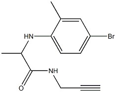 2-[(4-bromo-2-methylphenyl)amino]-N-(prop-2-yn-1-yl)propanamide Struktur